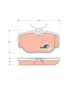 TRW GDB1155 - Kit pastiglie freno, Freno a disco