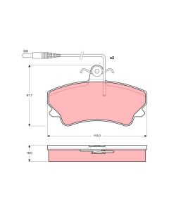 TRW GDB1203 - Kit pastiglie freno, Freno a disco