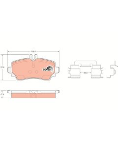 TRW GDB1293 - Kit pastiglie freno, Freno a disco