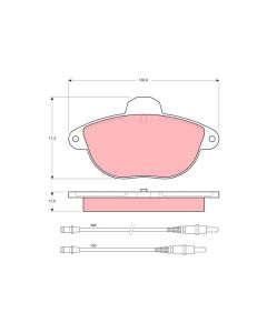 TRW GDB1301 - Kit pastiglie freno, Freno a disco