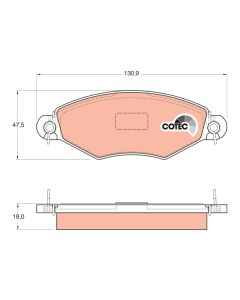 TRW GDB1361 - Kit pastiglie freno, Freno a disco