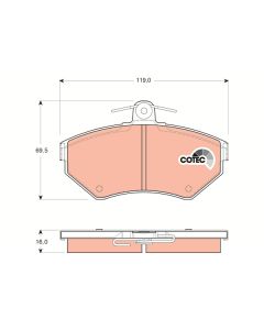 TRW GDB1437 - Kit pastiglie freno, Freno a disco