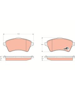 TRW GDB1473 - Kit pastiglie freno, Freno a disco