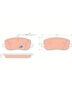 TRW GDB1503 - Kit pastiglie freno, Freno a disco