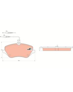 TRW GDB1595 - Kit pastiglie freno, Freno a disco
