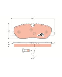 TRW GDB1631 - Kit pastiglie freno, Freno a disco