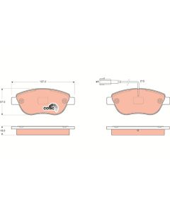 TRW GDB1655 - Kit pastiglie freno, Freno a disco