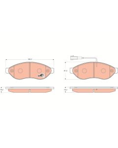 TRW GDB1681 - Kit pastiglie freno, Freno a disco