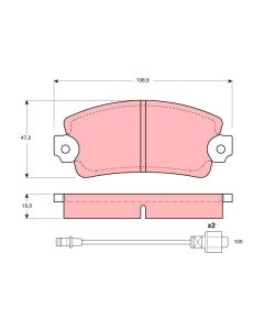 TRW GDB172 - Kit pastiglie freno, Freno a disco