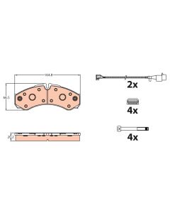 TRW GDB2109 - Kit pastiglie freno, Freno a disco