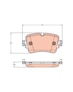 TRW GDB2131 - Kit pastiglie freno, Freno a disco