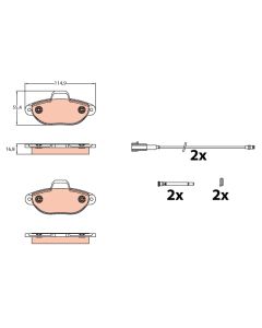 TRW GDB2141 - Kit pastiglie freno, Freno a disco