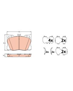 TRW GDB2150 - Kit pastiglie freno, Freno a disco