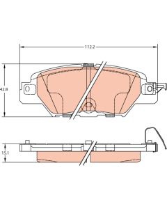 TRW GDB2163 - Kit pastiglie freno, Freno a disco