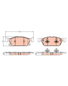 TRW GDB2167 - Kit pastiglie freno, Freno a disco