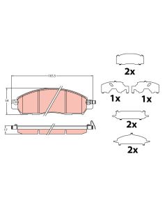 TRW GDB2182 - Kit pastiglie freno, Freno a disco