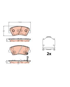 TRW GDB2203 - Kit pastiglie freno, Freno a disco