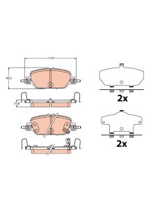 TRW GDB2217 - Kit pastiglie freno, Freno a disco