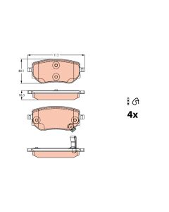 TRW GDB2270 - Kit pastiglie freno, Freno a disco