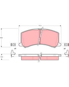 TRW GDB3091 - Kit pastiglie freno, Freno a disco