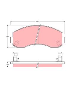 TRW GDB3145 - Kit pastiglie freno, Freno a disco