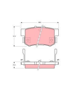 TRW GDB3191 - Kit pastiglie freno, Freno a disco