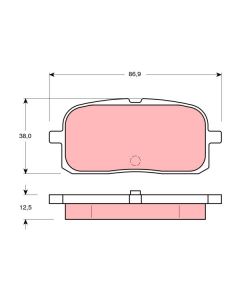 TRW GDB3225 - Kit pastiglie freno, Freno a disco