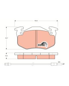 TRW GDB328 - Kit pastiglie freno, Freno a disco