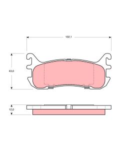 TRW GDB3319 - Kit pastiglie freno, Freno a disco
