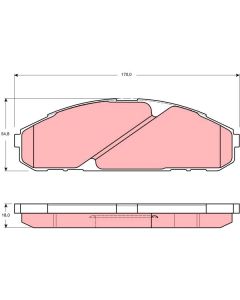TRW GDB3394 - Kit pastiglie freno, Freno a disco