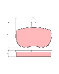 TRW GDB341 - Kit pastiglie freno, Freno a disco