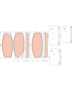 TRW GDB3423 - Kit pastiglie freno, Freno a disco