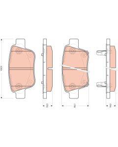 TRW GDB3456 - Kit pastiglie freno, Freno a disco