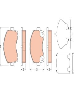 TRW GDB3487 - Kit pastiglie freno, Freno a disco