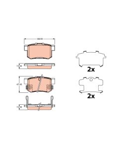 TRW GDB3516 - Kit pastiglie freno, Freno a disco