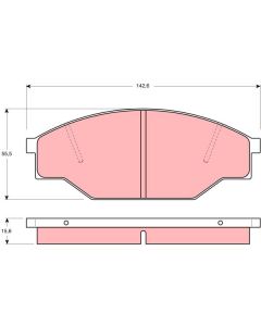 TRW GDB351 - Kit pastiglie freno, Freno a disco