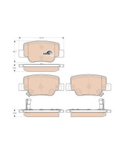 TRW GDB3547 - Kit pastiglie freno, Freno a disco