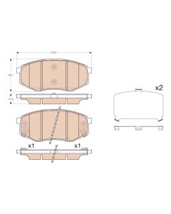 TRW GDB3553 - Kit pastiglie freno, Freno a disco