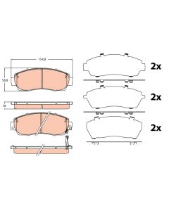 TRW GDB3581 - Kit pastiglie freno, Freno a disco