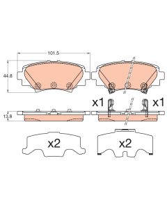 TRW GDB3593 - Kit pastiglie freno, Freno a disco