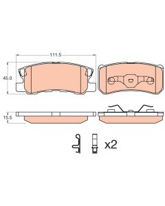 TRW GDB3595 - Kit pastiglie freno, Freno a disco