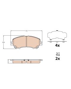 TRW GDB3631 - Kit pastiglie freno, Freno a disco