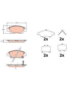 TRW GDB3643 - Kit pastiglie freno, Freno a disco