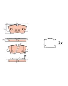 TRW GDB3646 - Kit pastiglie freno, Freno a disco