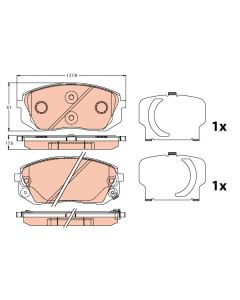TRW GDB3647 - Kit pastiglie freno, Freno a disco