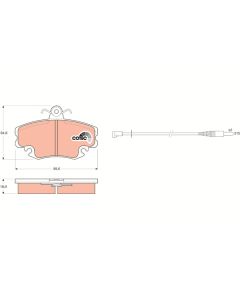 TRW GDB400 - Kit pastiglie freno, Freno a disco