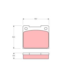 TRW GDB533 - Kit pastiglie freno, Freno a disco