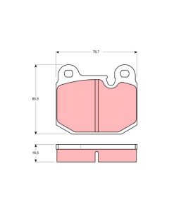 TRW GDB654 - Kit pastiglie freno, Freno a disco