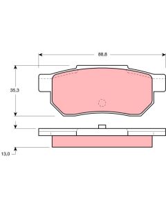 TRW GDB775 - Kit pastiglie freno, Freno a disco