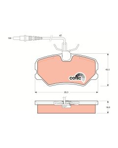 TRW GDB793 - Kit pastiglie freno, Freno a disco